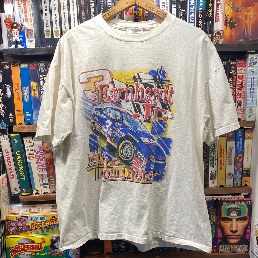 XL VINTAGE DALE Earnhardt Jr. Graphic Men's Shirt - White
